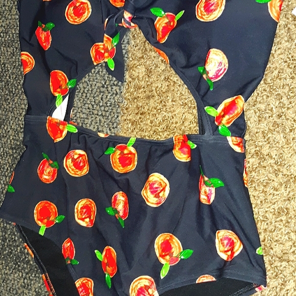 NWT*XL* EIDON gorgeous Peach Print High waist Surf Monokini* - Picture 4 of 15